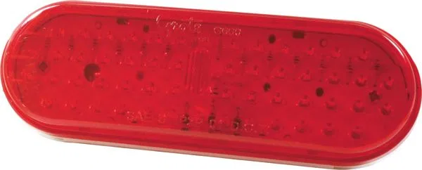 G6002 – GROTE PERLUX Tail Light Assembly, LED Red Lens White Housing Clear Bulb Single